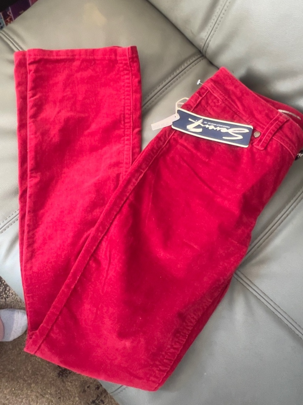 Seven7 Red Slim Boot Corduroy Pants